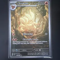 Pokemon Ninetales Illustration Rare 199/197 Obsidian Flames NM Full Art - Image 1