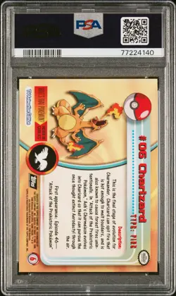 1999 Topps Pokemon T.V. Charizard #6 PSA 10 - Image 5