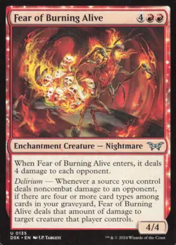 Fear of Burning Alive - Duskmourn: House of Horror DSK - 135 - MTG Magic - Image 1