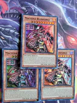Yu-Gi-Oh! x3 TCG Machina Ruinforce MP22-EN203 1st Ed M/NM SUPER RARE 2022 TIN OF - Image 1