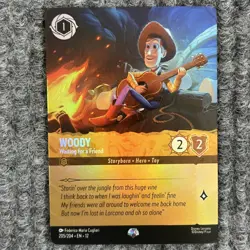 Disney Lorcana Wilds Unknown Woody Waiting For A Friend 205/204 Epic Foil - Image 1