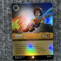 Disney Lorcana Wilds Unknown Woody Waiting For A Friend 205/204 Epic Foil - Image 2