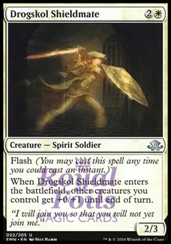 Drogskol Shieldmate 4x FOIL EMN MTG Eldritch Moon Uncommon MINT white - Image 1