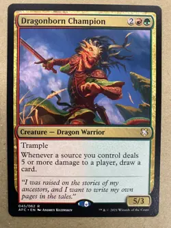 MTG 1x Dragonborn Champion 45 Commander: Adventures Forgotten Realms Magic x1 NM - Image 1
