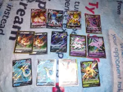 Pokemon Chinese Gem Pack 2 Lot Of 13 Eeveelution V's - Image 1