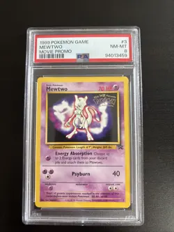Pokemon 1999 Mewtwo Movie Promo #3 PSA 8 - Image 1
