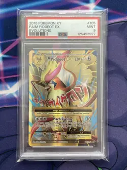 2016 Pokemon Mint PSA 9 FA M Pidgeot EX #105/108 XY Evolutions Full Art - Image 1