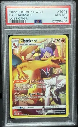 Charizard Lost Origin - Full Art - #TG03/TG30 Rare Pokemon TCG PSA 10 GEM MT - Image 1