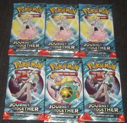 POKEMON SCARLET & VIOLET LOT (6) BOOSTER PACKS JOURNEY TOGETHER NISP - Image 1