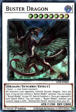 Yugioh Buster Dragon GFTP-EN097 Ultra Rare 1st Ed NM - Image 1