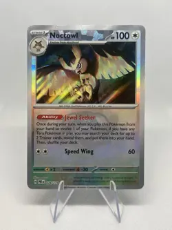 MasterBall Pokemon Noctowl 078/131 Sv: Prismatic Evolutions Rare Master Ball - Image 1