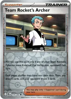 Team Rocket's Archer - 170/182 - Reverse Holo - Pokemon Destined Rivals - Image 1
