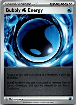 Bubbly Water Energy - 084/086 - Reverse Holo - Pokemon Chaos Rising - Image 1