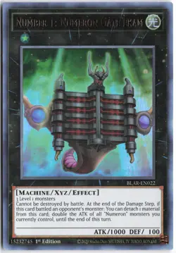 Yugioh - Number 1: Numeron Gate Ekam BLAR-EN022 1st Edition - Battles of Legend: - Image 1