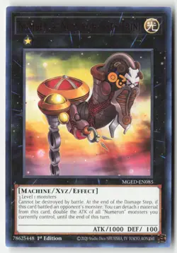 Yugioh - Number 3: Numeron Gate Trini MGED-EN085 1st Edition - Maximum Gold: El - Image 1
