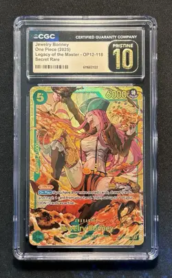 One Piece TCG Legacy of the Master Jewelry Bonney OP12-118 SEC CGC PRISTINE 10 - Image 1