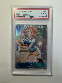 PSA 10 Nami PRB01 P-053 Alt Art Japanese One Piece Tcg 2024 Holofoil - Image 1