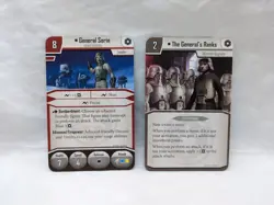 (2) Star Wars Imperial Assault General Sorin Villain Pack Cards - Image 1