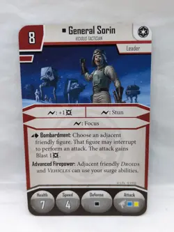 (2) Star Wars Imperial Assault General Sorin Villain Pack Cards - Image 2