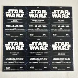 2025 Topps Star Wars Smugglers Outpost Stellar Art Card Lot Of 6 Stranger Grogu - Image 2