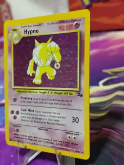 Pokemon TCG Hypno Fossil Holo Unlimited Rare Card 8/62 LP Condition Vintage 🔥 - Image 2