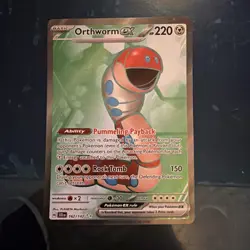 Pokemon TCG Orthworm EX Full Art Ultra Rare Card Stellar Crown 162/142 - Image 1