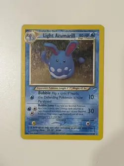 Pokemon Card Light Azumarill Neo Destiny Unlimited Holo Rare 13/105 233 NM - Image 1