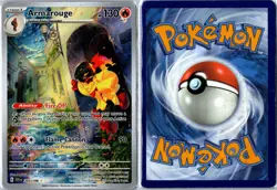 Pokemon Card - Armarouge Scarlet & Violet 203/198 2023 Illustration Rare Damaged - Image 3