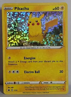 Pikachu 7/15 Holo Bleed Error 2022 McDonald's Promo Pokemon TCG Full Card Error - Image 2