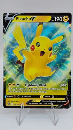 Pikachu V - SWSH198 - SWSH: Sword & Shield Promo Cards (SWSD) - Image 1