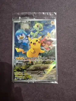 Pokemon Paldea Evolved ETB Sealed Pikachu Black Star Promo Card 027 - Image 2