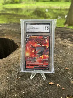 CGC 10 Incineroar V 008/073 Champion’s Path Pokemon Card GEM MINT - Image 1