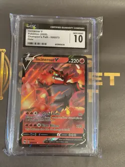 CGC 10 Incineroar V 008/073 Champion’s Path Pokemon Card GEM MINT - Image 4