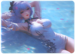 ❤GANYU - 3D LENTICULAR Goddess Story Anime Waifu Card SILVER BELL 2 Doujin Card - Image 1