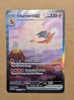 Pokemon TCG Charizard EX 199/165 Scarlet & Violet 151 Card Ungraded Near Mint - Image 1