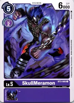 SkullMeramon BT3-085 Common Purple Ultimate (Lv5) Digimon Card CCG - Image 1