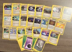 Vintage Pokemon Lot Of 28 Trainer Cards Expedition MP-HP e reader - Image 1