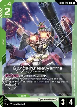 NM Gundam Card Game Gundam Heavyarms [GD01-GD01-034] EN UC - Image 1
