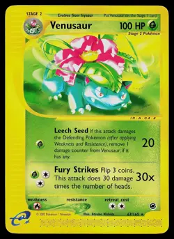 Pokemon Card - Venusaur Expedition Base Set 67/165 Rare - Image 1