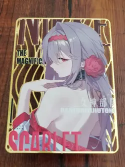 Scarlet - Goddess of Victory: Nikke - Goddess Story Gold Metal Card - Image 1