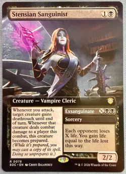 Stensian Sanguinist (Extended Art) - NM - MTG Secrets of Strixhaven SOC #78 Rare - Image 1