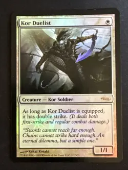 1x Foil Kor Duelist (32) WPN Promo MP MTG Magic the Gathering x1 MKE - Image 1