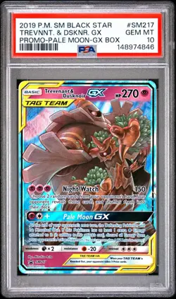 Pokemon Trevenant & Dusknoir GX Pale Moon GX Bx. Black Star Promo SM217 PSA 10 - Image 1