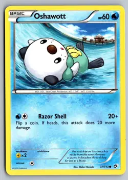 Oshawott 37/113 Common Legendary Treasures Pokemon Lightly Played - Image 1
