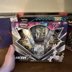 Pokemon TCG Arceus V Figure Collection Box English 2021 Promo 5 Cards - Image 1