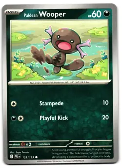 Paldean Wooper 129/193 - 🌊 Paldea Evolved Common Pokemon TCG 🖤 - LP - Image 1