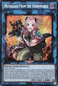 Yugioh Muckraker from the Underworld Prismatic Secret Rare MP23-EN194 1st NM - Image 1