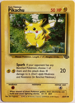 Pokemon TCG Pikachu Jungle 60/64 WOTC Unlimited 1999 Vintage MINT !!! - Image 1