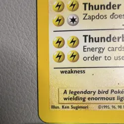 Pokemon TCG Zapdos Base Set Holo Rare 16/102 1999 Wizards 90 HP Basic Stage - Image 3