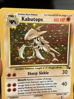 Kabutops 9/62 Fossil Holo Fair-Good. Pokemon 1999 Wizards. - Image 3